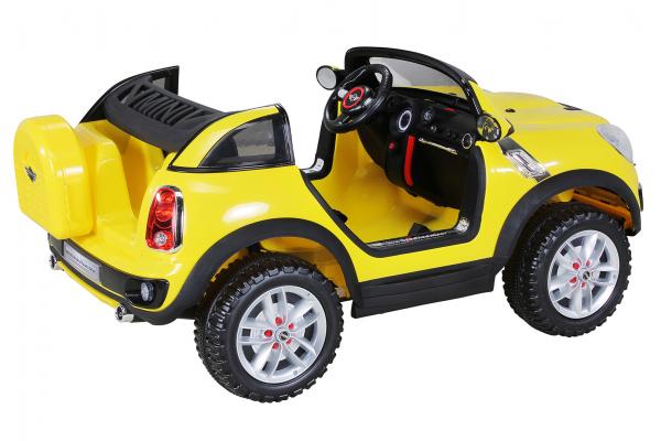 Kinder Elektroauto BMW Mini Beachcomber XXL Lizenziert 2 Personen Gelb - Elektro Auto Elektroauto Kinderauto